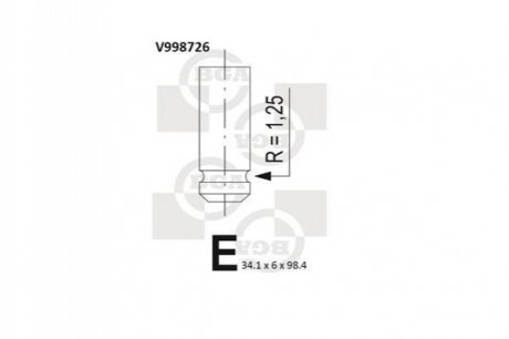 Клапан впускний NISSAN 6281/SNT BGA V998726