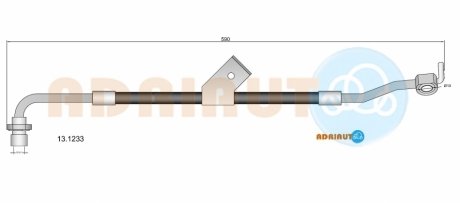 Шланг тормозной передний левый ADRIAUTO 13.1233