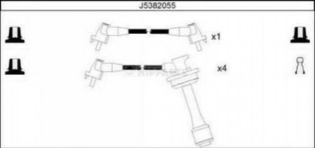 Комплект кабелів високовольтних NIPPARTS J5382055