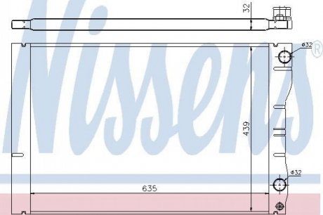 Радіатор охолоджування NISSENS 63881