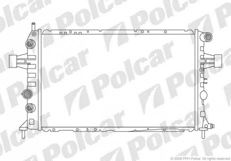 Радиатор OPEL Astra H 1.6 2007 Polcar 550808-3 (фото 1)