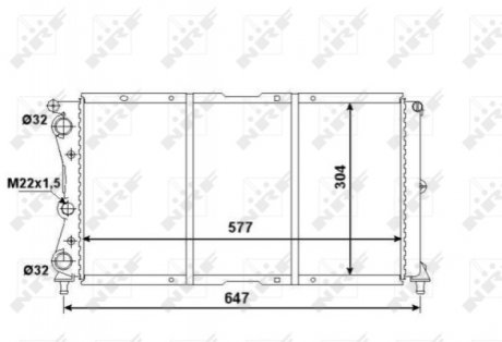 Радіатор охолоджування NRF 58955