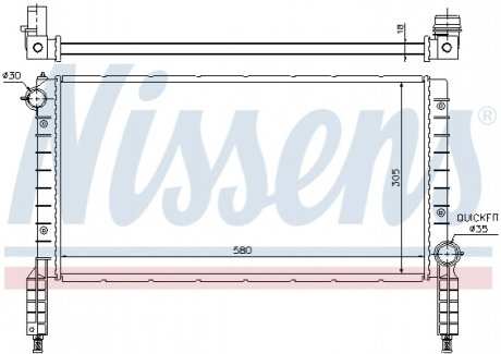 Радіатор охолоджування NISSENS 61768