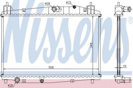 Радіатор охолоджування NISSENS 68506