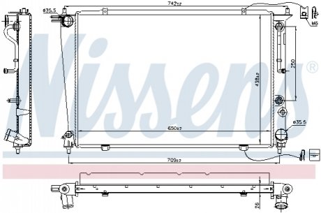 Радіатор охолоджування NISSENS 67040