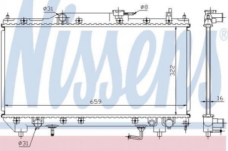 Радіатор охолоджування NISSENS 64782A