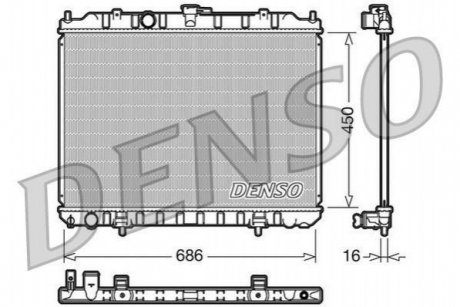 Радиатор, охлаждение двигателя DENSO DRM46004 (фото 1)