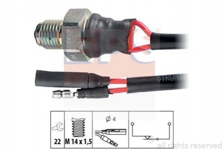 Выключатель, фара заднего хода EPS 1860078