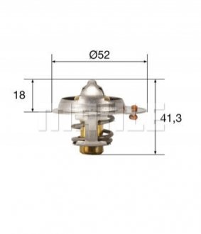 Термостат, охолоджуюча рідина MAHLE / KNECHT TX8582 (фото 1)