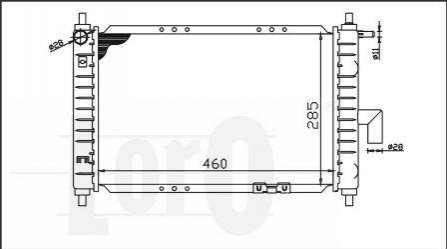 Радіатор охолодження двигуна MATIZ 2 0.8 MT +-AC 01- DEPO 007-017-0003