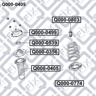 Пильовик передн. амортизатору Q-fix Q000-0405