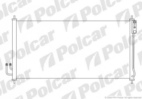 Конденсатор Nissan Murano 03- Polcar 2748K8C1