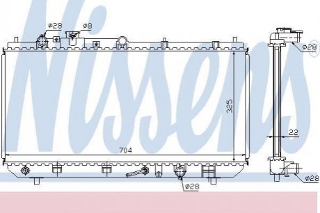 Радіатор охолоджування NISSENS 624041