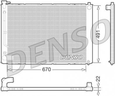 Радіатор, охолодження двигуна DENSO DRM51011 (фото 1)