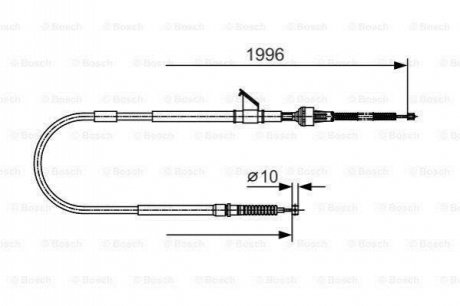 Трос ручного гальма BOSCH 1 987 482 068