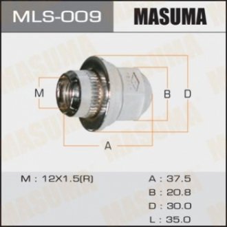Гайка колеса MASUMA MLS-009