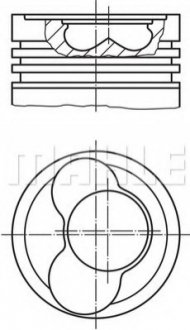 Поршень комплект Volkswagen MAHLE / KNECHT 03066 00