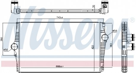 ИНТЕРКУЛЕР VOLVO XC90 D5 02- NISSENS 96601