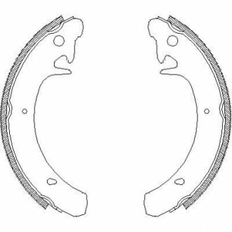 Колодки тормозные барабанные WOKING Z412900