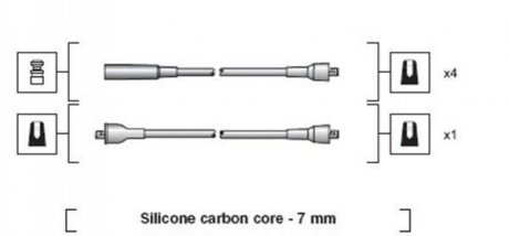 Комплект проводів запалення MAGNETI MARELLI 941318111024