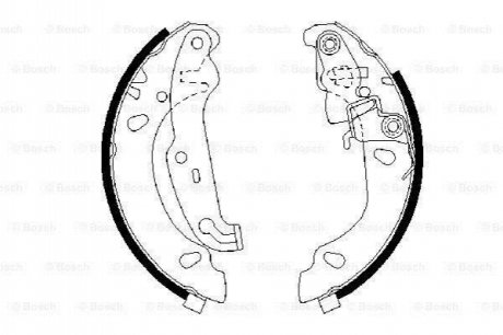 Гальмівні колодки барабанні BOSCH 0 986 487 624 (фото 1)