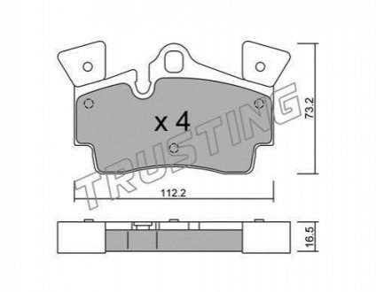 К-т дисков. тормоз. колодок TRUSTING 671.1 (фото 1)