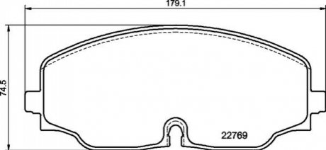 Комплект гальмівних колодок BREMBO P85176