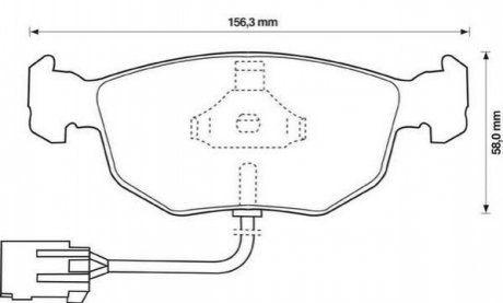 Колодки торм. FORD передние Jurid 571851J