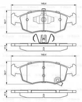 ГАЛЬМіВНі КОЛОДКИ, ДИСКОВі BOSCH 0 986 494 687