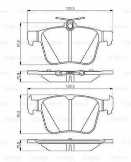 Комплект тормозных колодок BOSCH 0986495346