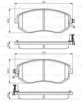 Комплект тормозных колодок BOSCH 0 986 495 125 (фото 1)