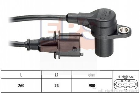 Датчик положения коленвала EPS 1 953 476 (фото 1)