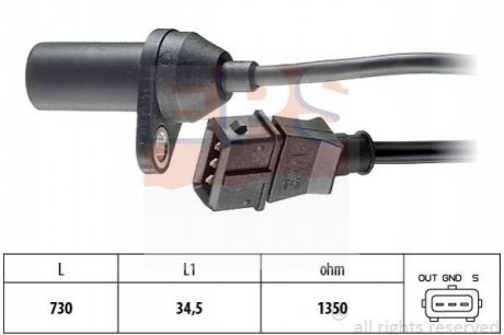 Датчик положения коленвала EPS 1 953 157 (фото 1)