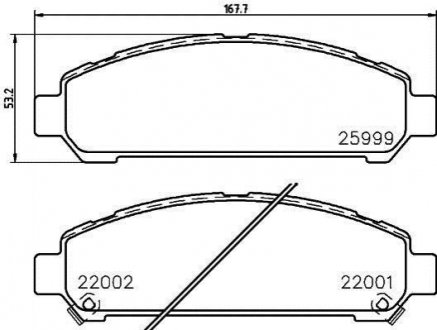 Комплект тормозных колодок HELLA 8DB355021821