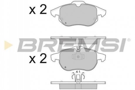 Комплект тормозных колодок BREMSI BP3014