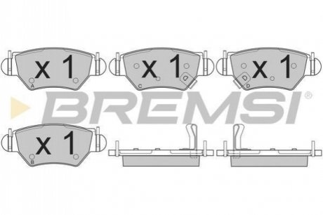 Комплект тормозных колодок BREMSI BP2812