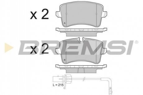 Комплект тормозных колодок BREMSI BP3493