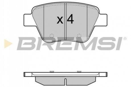 Комплект тормозных колодок BREMSI BP3429 (фото 1)