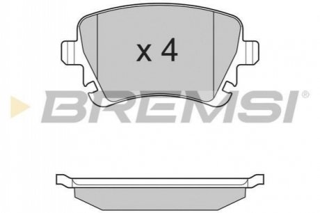 Комплект тормозных колодок BREMSI BP3130