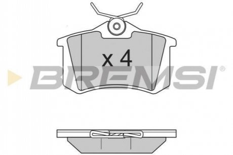 Комплект тормозных колодок BREMSI BP2806 (фото 1)