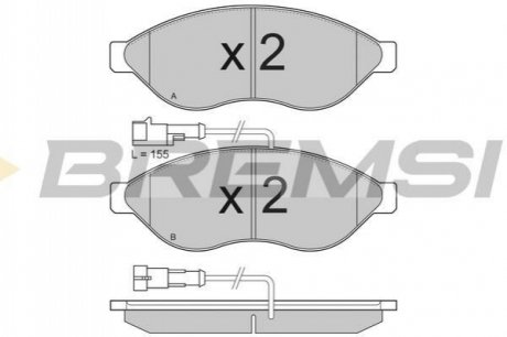 Комплект тормозных колодок BREMSI BP3285