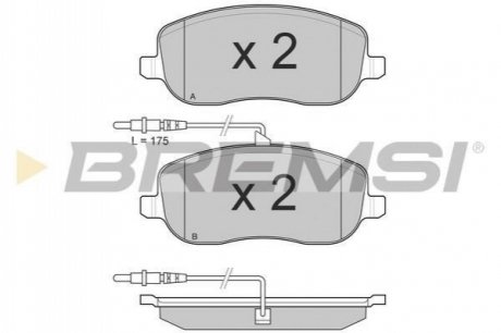 Комплект тормозных колодок BREMSI BP3028 (фото 1)