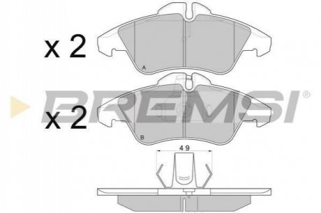 Комплект тормозных колодок BREMSI BP2687