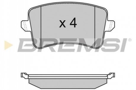 Комплект тормозных колодок BREMSI BP3349 (фото 1)