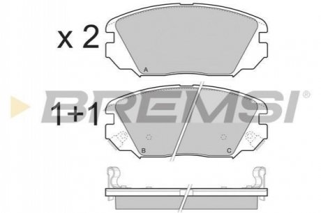 Комплект тормозных колодок BREMSI BP3401