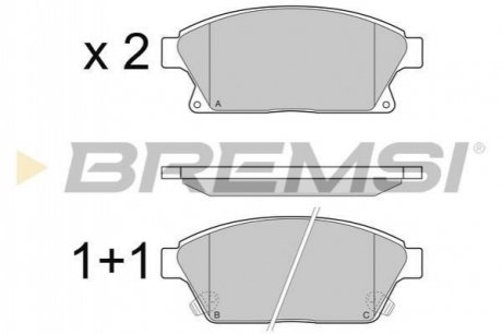 Комплект тормозных колодок BREMSI BP3405