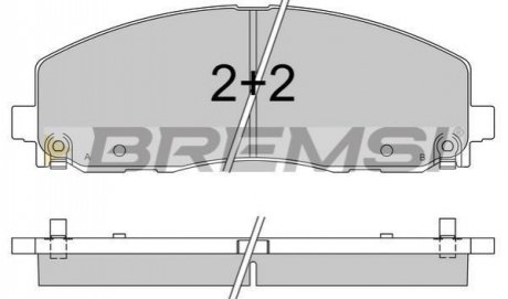 Комплект тормозных колодок BREMSI BP3543