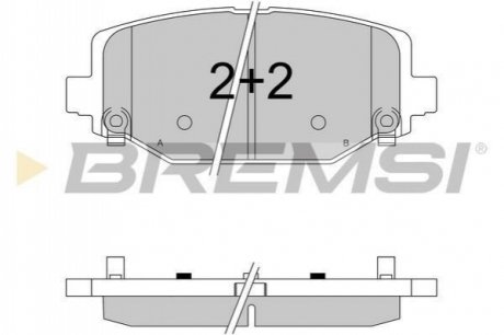 Комплект тормозных колодок BREMSI BP3544