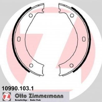 Комлект тормозных накладок ZIMMERMANN 10990.103.1