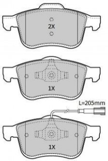 Комплект тормозных колодок FREMAX FBP1935 (фото 1)